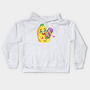 Banana shoots paper cannons Kids Hoodie